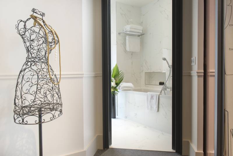 Détail salle de bains suite boutique Hôtel proche Chamonix